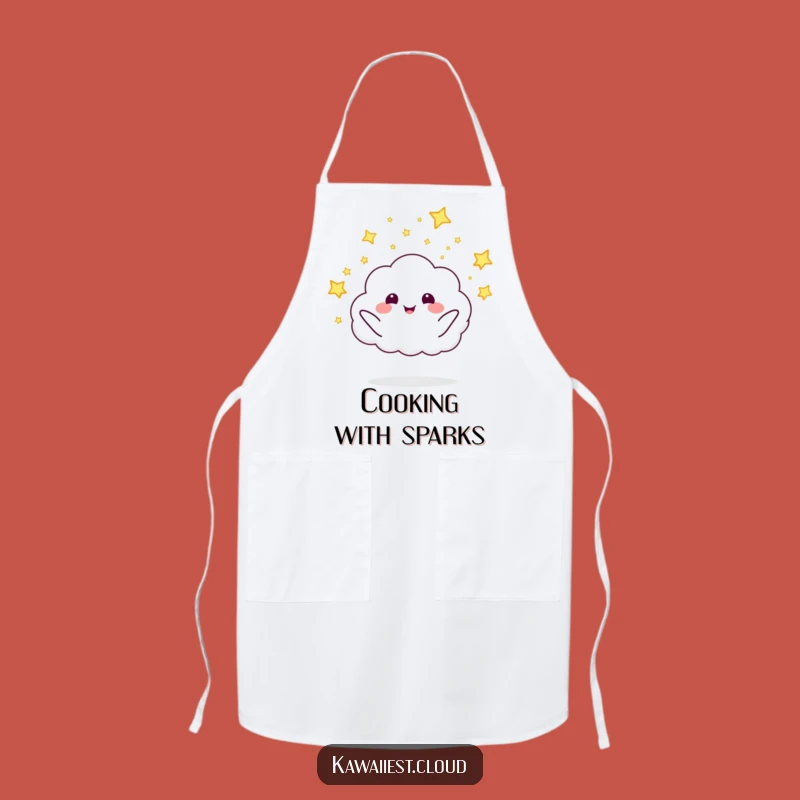 Funny Cloud Firefly Apron: Whimsical Kitchen Wear for Dreamers