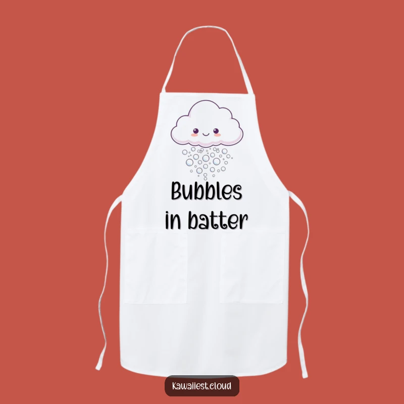 Funny Bubble Cloud Apron: Kitchen Whimsy, Shimmering Bubbles, Perfect Funny Gift for Bakers
