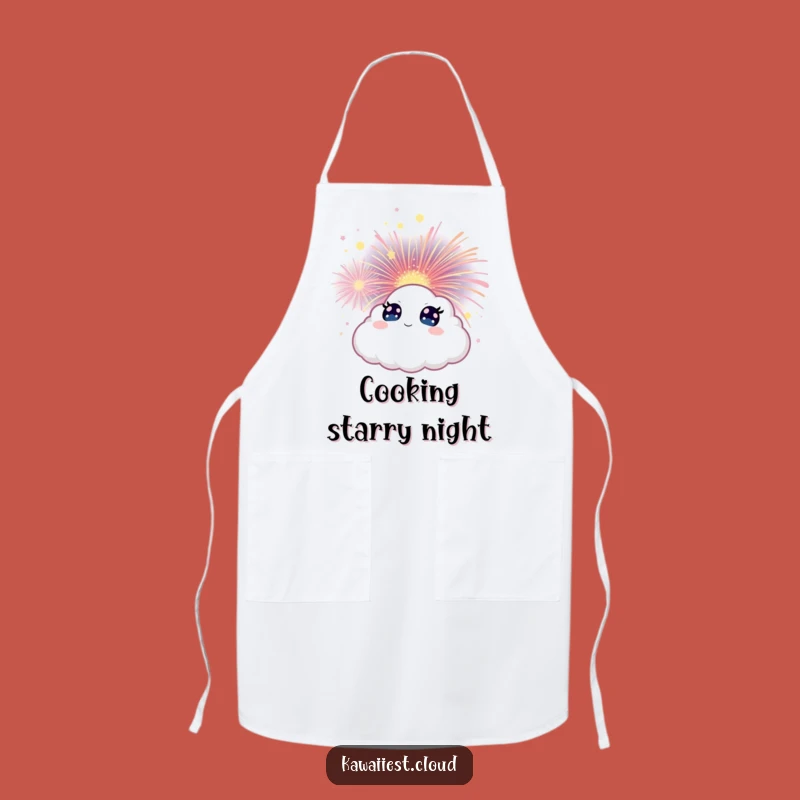 Funny Cloud Firework Apron - Festive Kitchen Wear for Starry-Eyed Cooks Gift