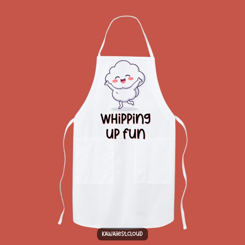 Funny Dancing Cloud Apron: Energetic Chef Character Wear, Ideal Humorous Gift for Kitchen Fun
