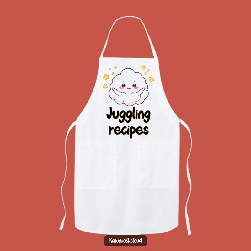 Funny Juggling Cloud Apron: Starry Chef Character Wear, Creative Humorous Gift