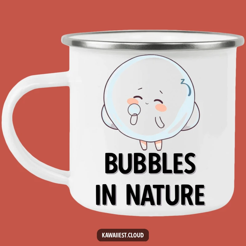 Durable Funny Cloud Bubble Camping Mug: Playfulness Outdoors