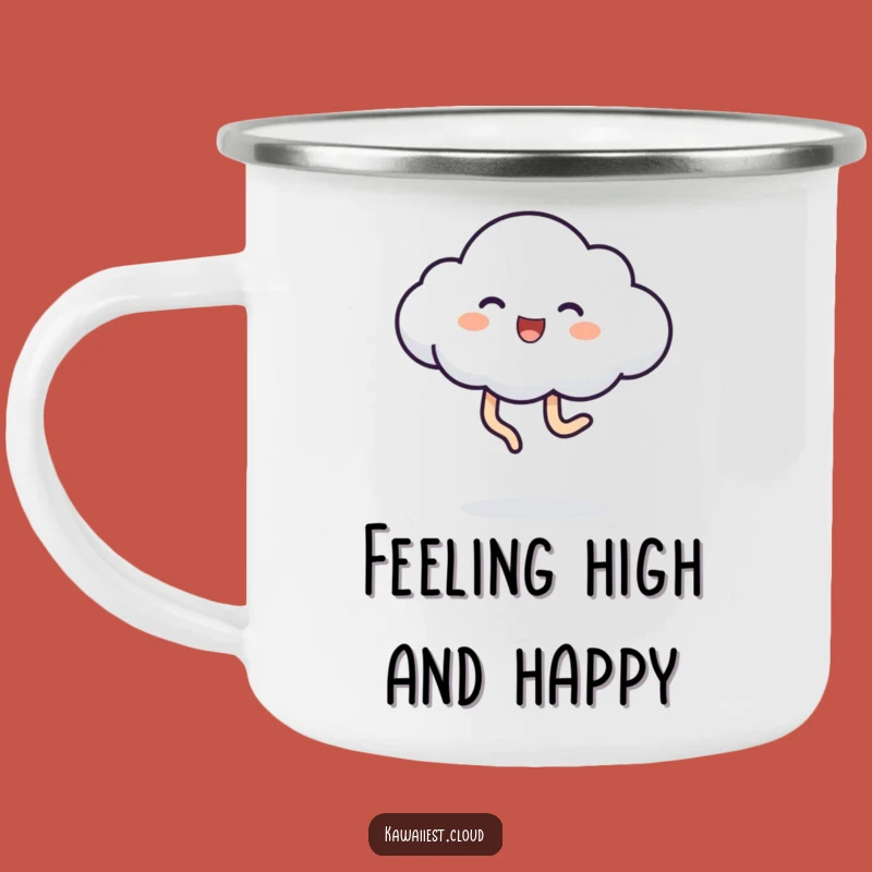 Funny Kicking Cloud Camping Mug: Outdoor Fun, Durable Design, Perfect Funny Gift for Campers