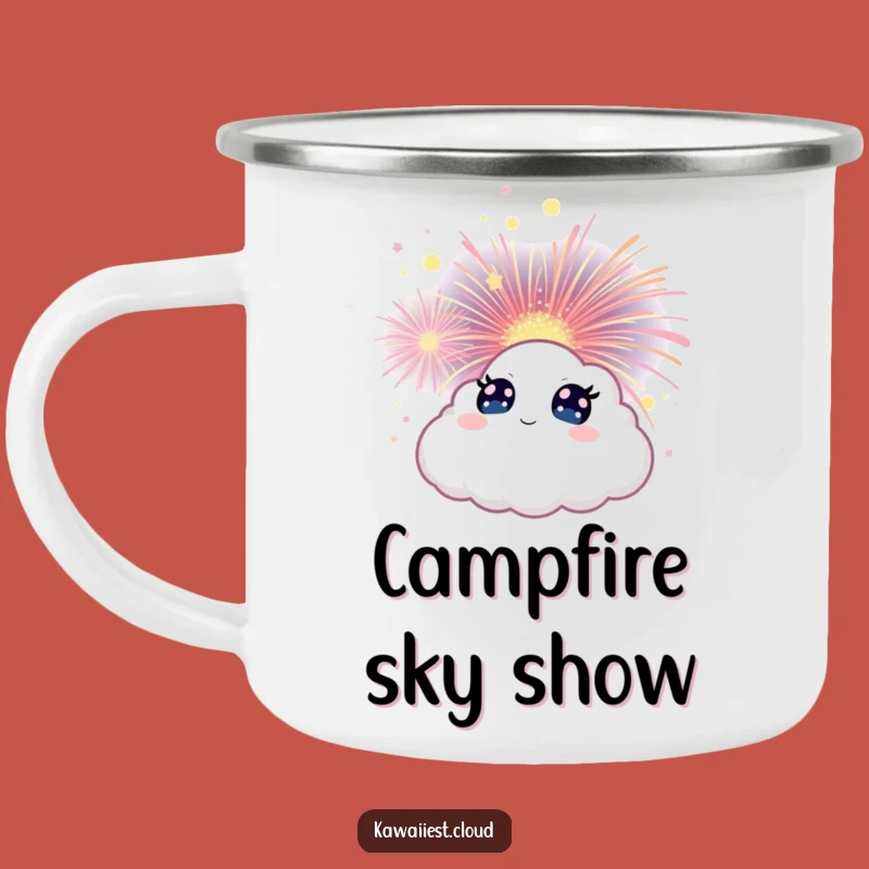 Funny Cloud Firework Camping Mug - Outdoor Spectacle Companion Gift