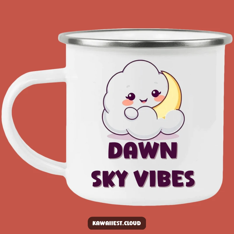 Funny Cloud Moon Nudge Adventure Mug: Playful Character, Night Sky Fun, Perfect Funny Gift
