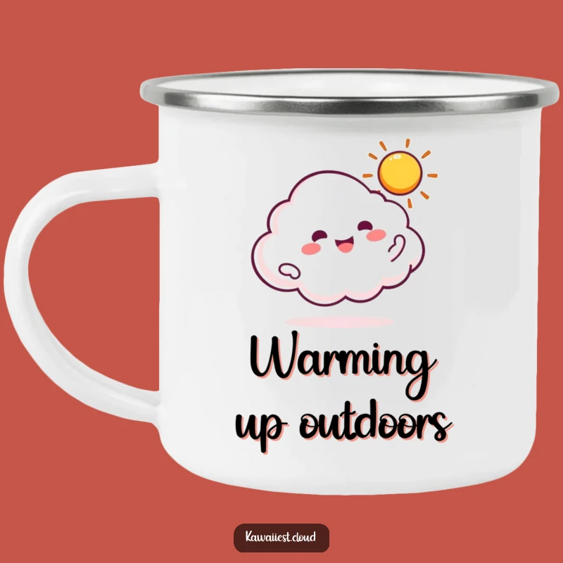 Funny Cloud Spinning Sun Camping Mug: Celestial Outdoor Sip, Perfect Gift