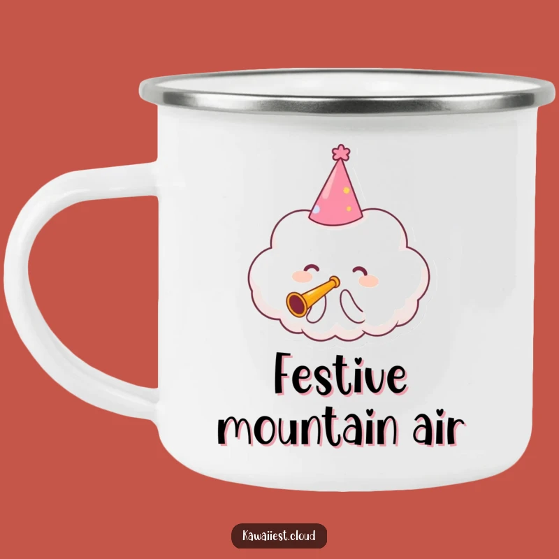 Funny Party Cloud Camping Mug: Festive Sips for Outdoor Celebrations