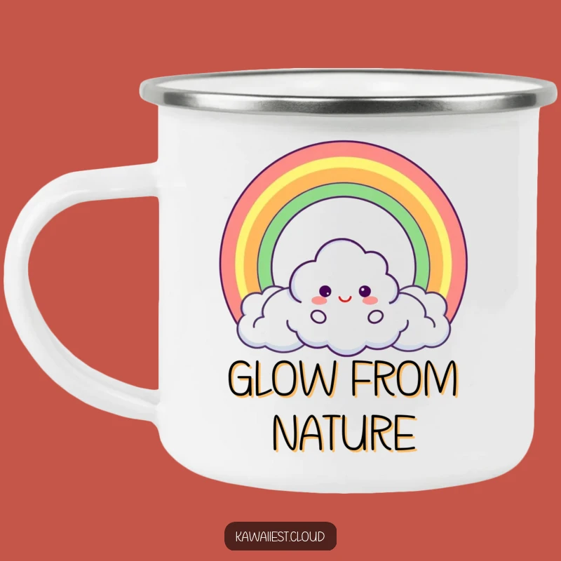 Funny Cloud Rainbow Camping Mug: Magical Adventures, Perfect Gift