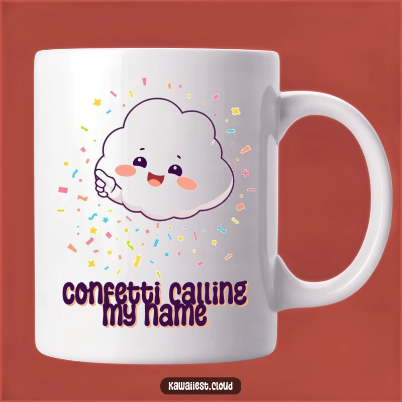 Excited Cloud Funny Mug: Perfect Celebration Gift for Joyful Moments!