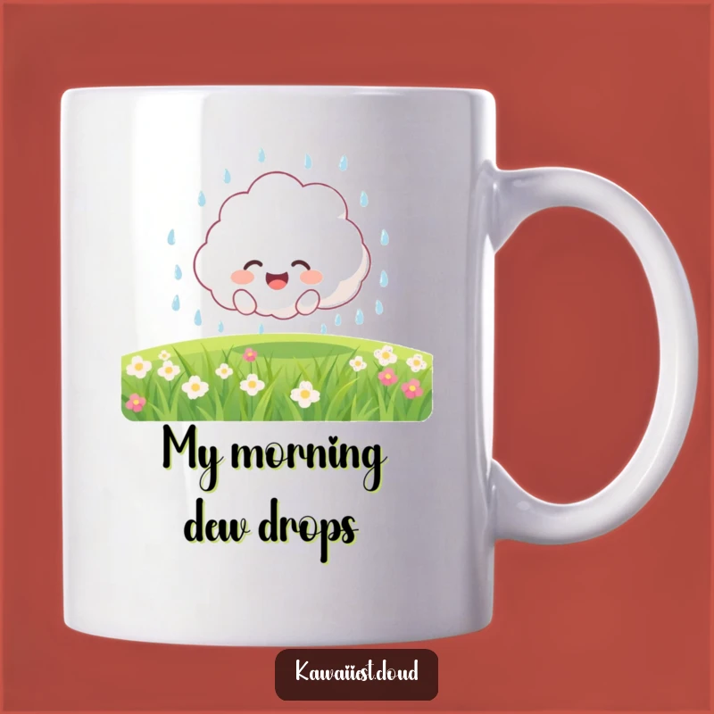 Funny Cloud Rain Mug: Joyful Character Showering Gentle Rain, Perfect Funny Gift