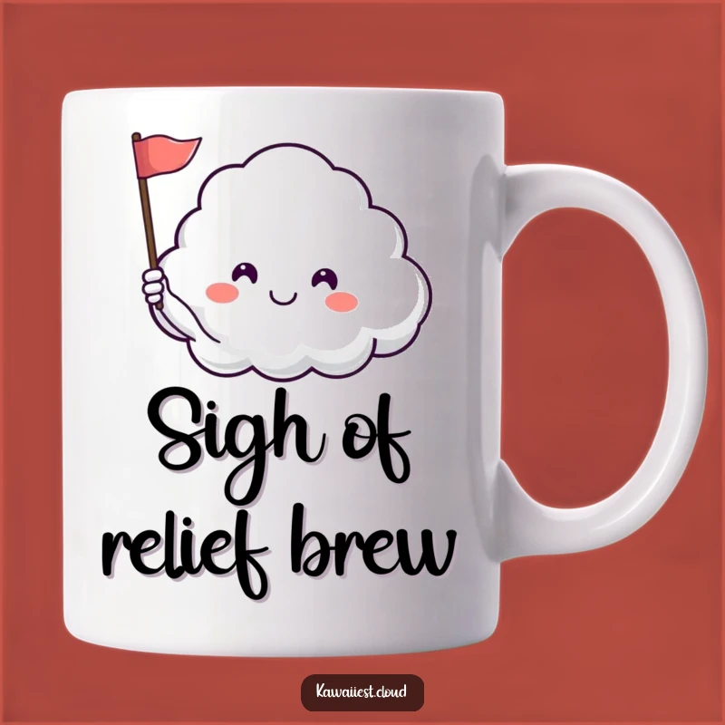 Funny Happy Cloud Mug - Waves Flag of Joy, Perfect Cheerful Gift!