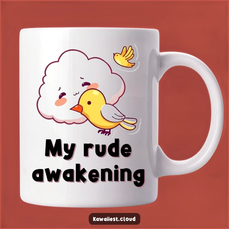 Funny Mischievous Cloud Airplane Mug - Cheeky Character Gift for Fun