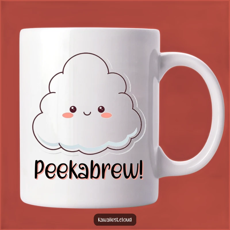 Funny Playful Cloud Mug: Peek-a-Boo Fun Gift for Friends