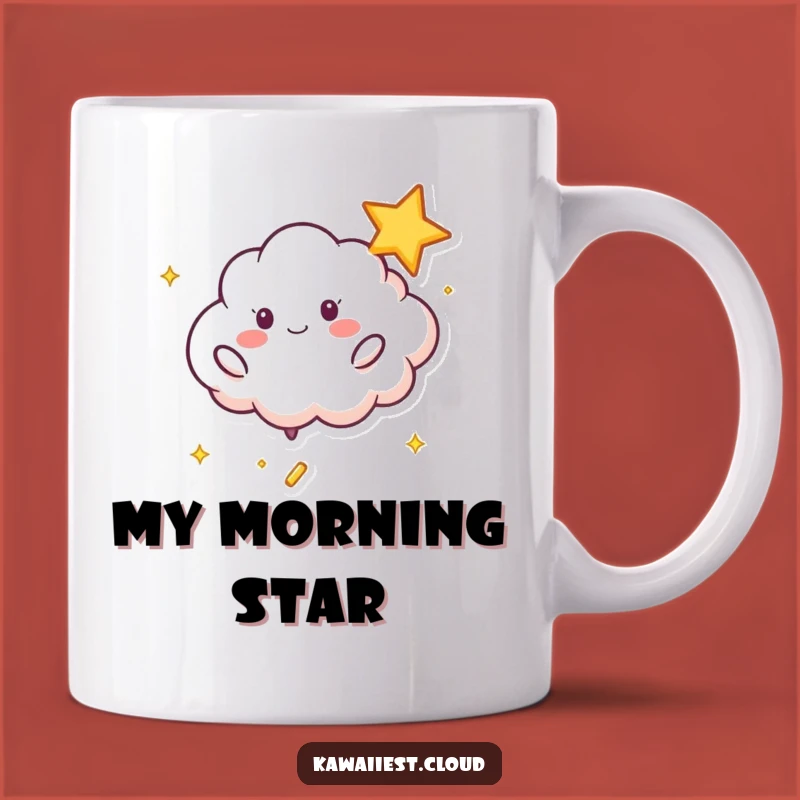 Funny Playful Cloud Star Mug - Whimsical Character Gift for Fun