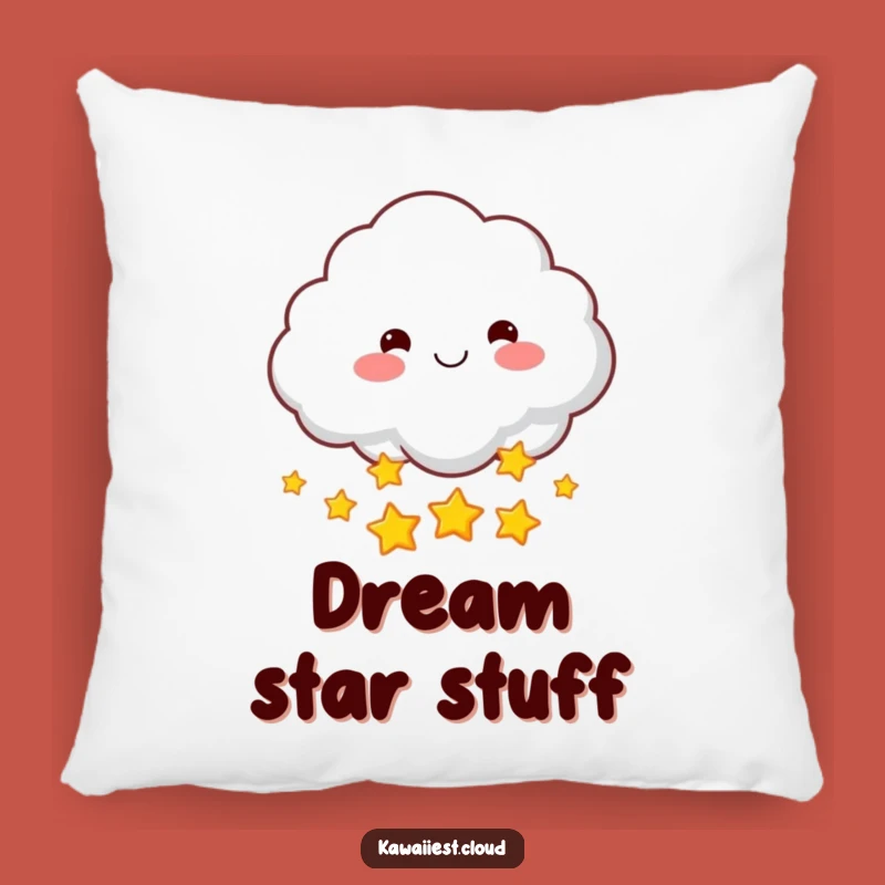 Funny Star-Throwing Cloud Pillow: Cozy Cushion with Rosy Cheeks