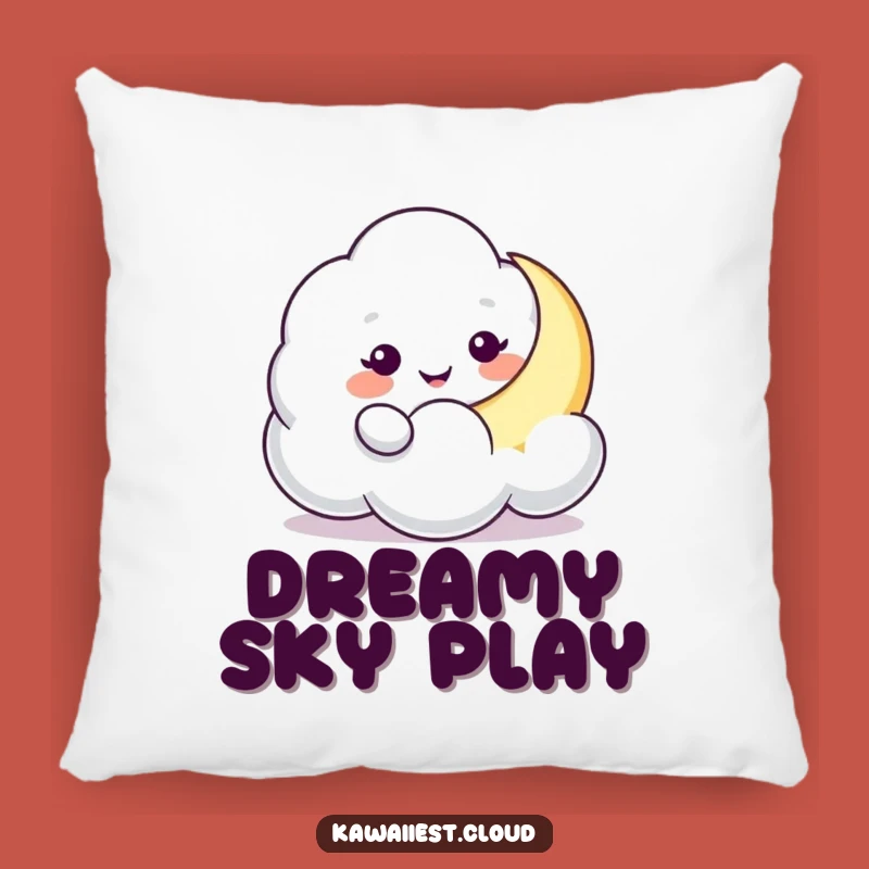 Funny Cloud Moon Nudge Pillow: Cozy Character, Dreamy Comfort, Perfect Funny Gift