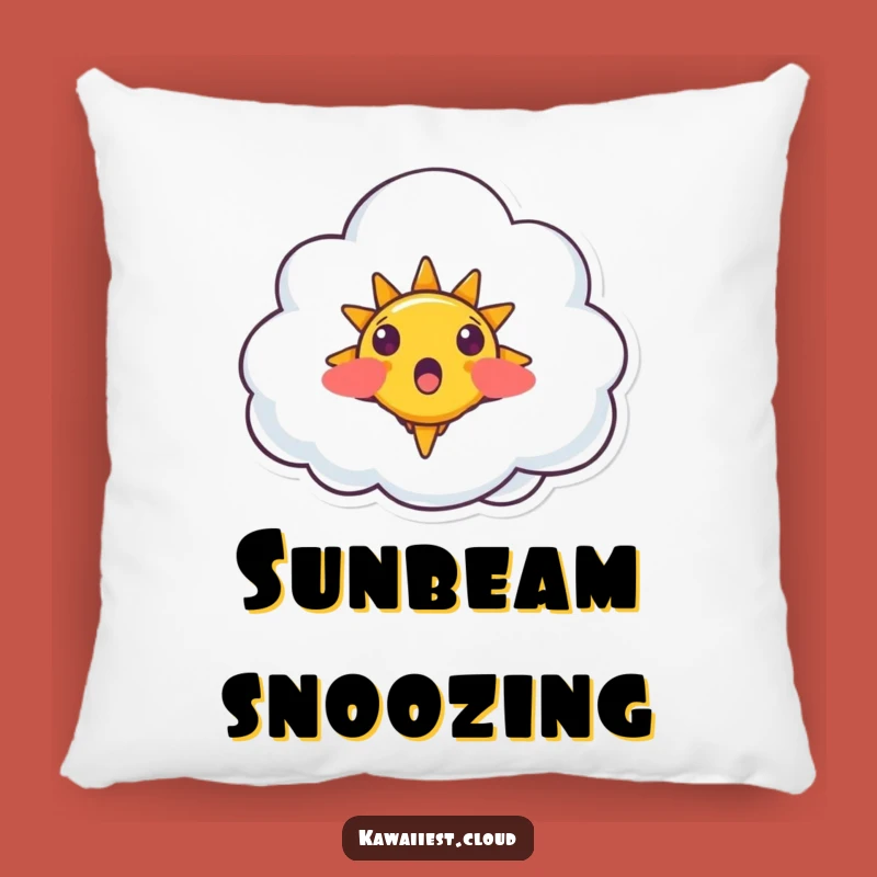 Funny Surprised Cloud Pillow - Cozy Sunny Cushion, Perfect Gift for Smiles
