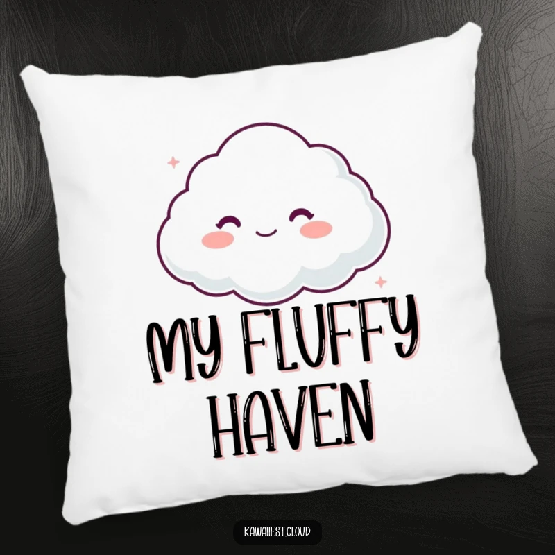 Funny pillow with a cloud character showcasing a soft, comforting appearance, perfect for gentle naps and cozy relaxation.