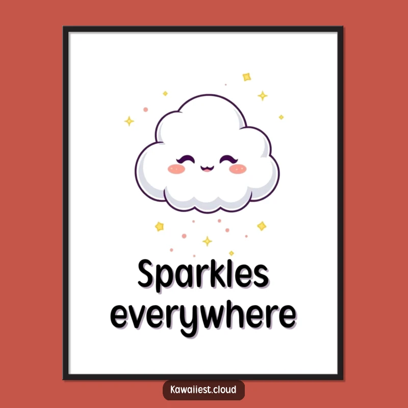 Funny Confetti Cloud Digital Art: Instant Sparkle for Your Walls
