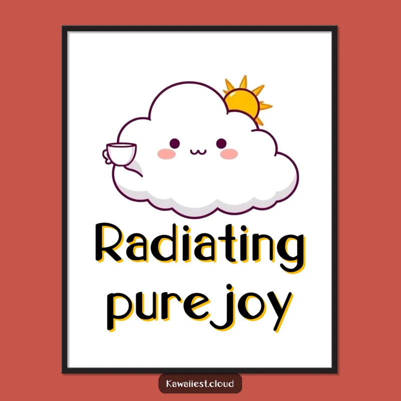 Funny Sunshine Cloud Digital Art: Offer of Joyful Print