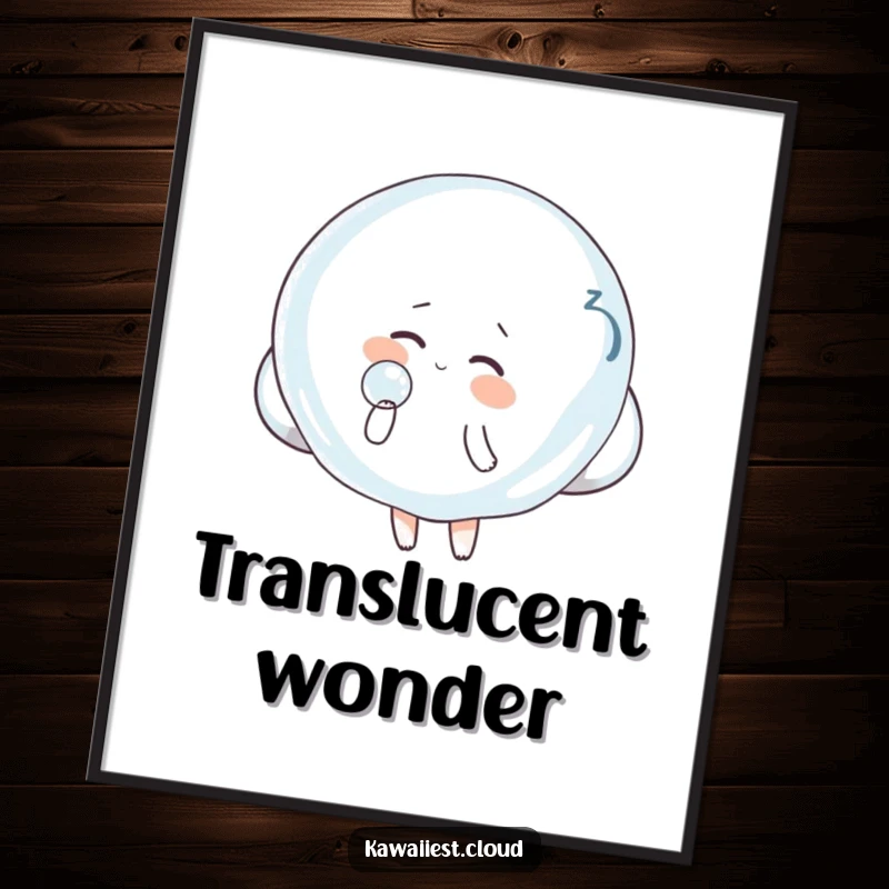 Funny Cloud Digital Art: A printable artwork of a cloud character playfully blowing a giant, translucent bubble, bringing instant fun.