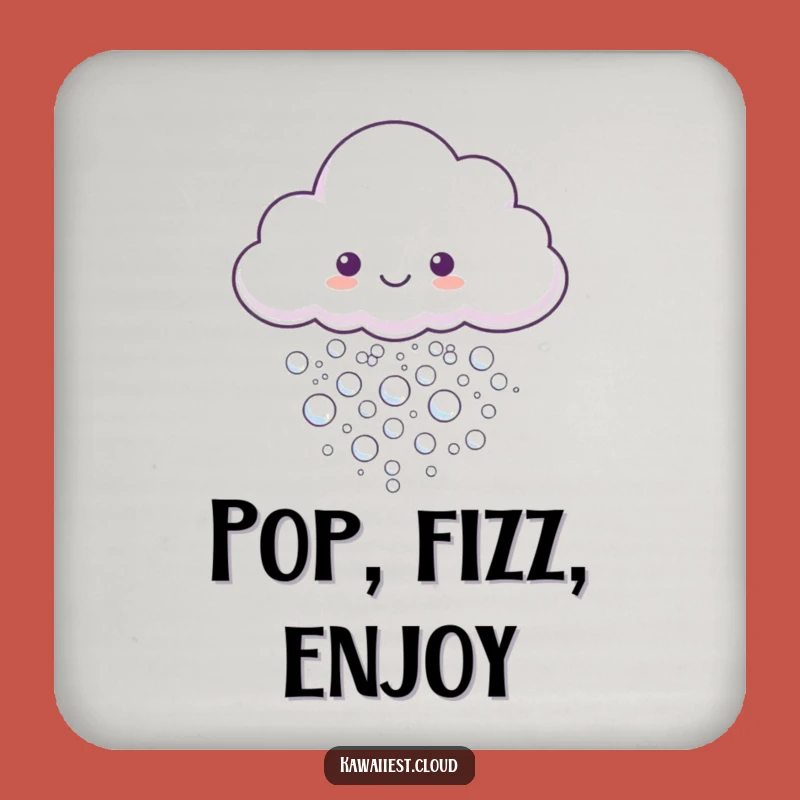 Funny Bubble Cloud Drink Coaster: Protect Surfaces, Shimmering Art, Perfect Funny Gift Set