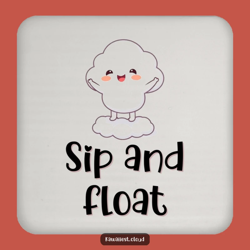 Funny Cloud Jig Drink Coaster: Humorous Character Protection for Surfaces