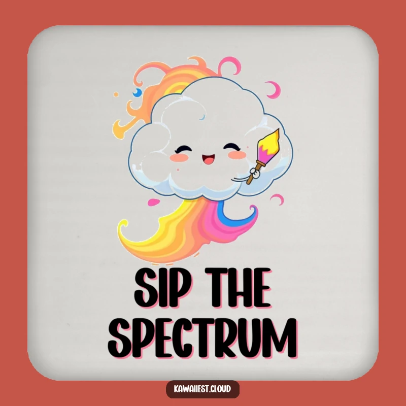 Funny Cloud Painter Coaster Set: Artistic Protection for Your Drinks