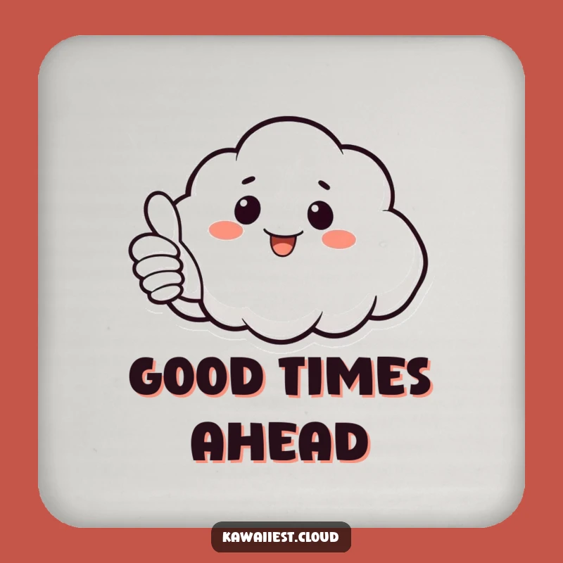 Funny Cloud Thumbs Up Coaster Set: Protect Surfaces with Positivity