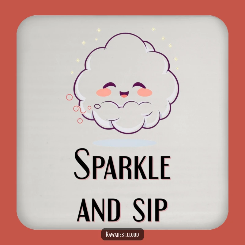 Funny Giggling Cloud Drink Coaster - Adds Sparkle & Humor, Fun Gift!