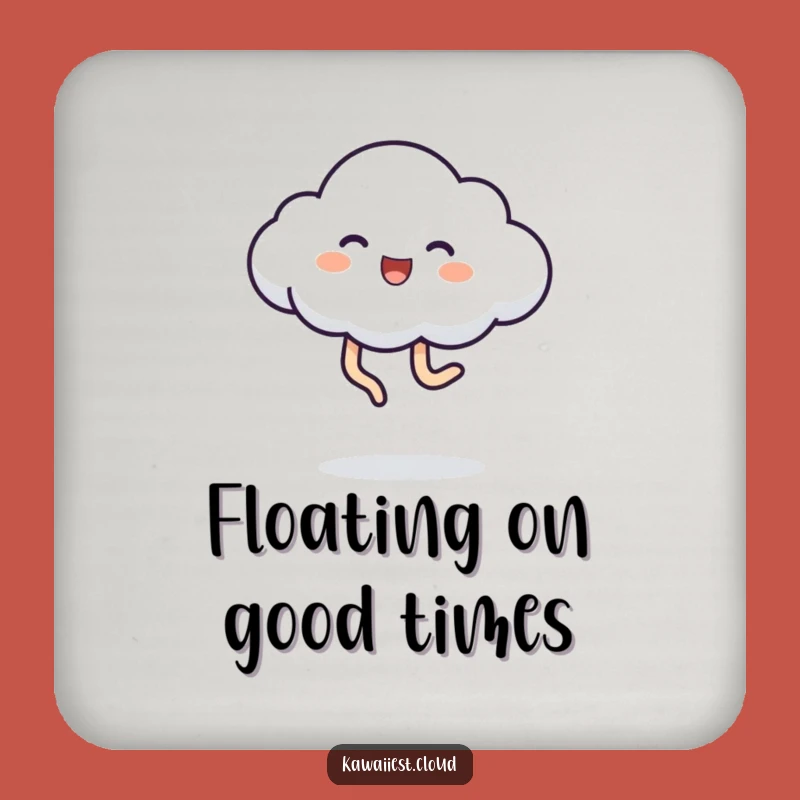 Funny Jumping Cloud Drink Coaster: Protect Surfaces, Playful Design, Perfect Funny Gift Set
