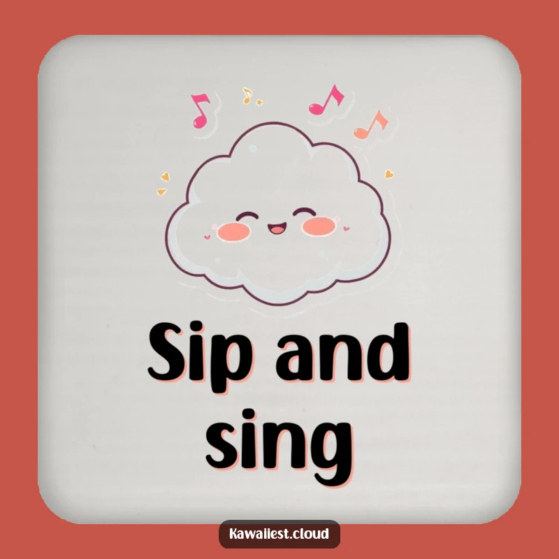Funny Cloud Giggling Music Drink Coaster: Protect Surfaces with Melodic Charm