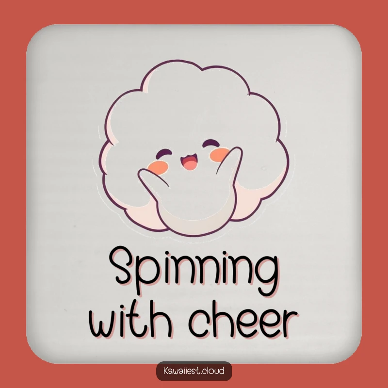 Funny Happy Cloud Coaster - Joyful Table Protection, Perfect Cheerful Gift