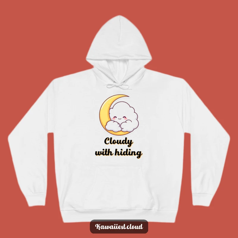Funny Cloud Moon Hoodie - Cozy Mischief for Chilly Nights Gift