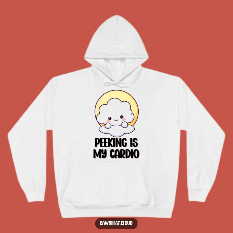 Cozy Funny Cloud Peeking Hoodie - Your Perfect Cheerful & Humorous Gift!