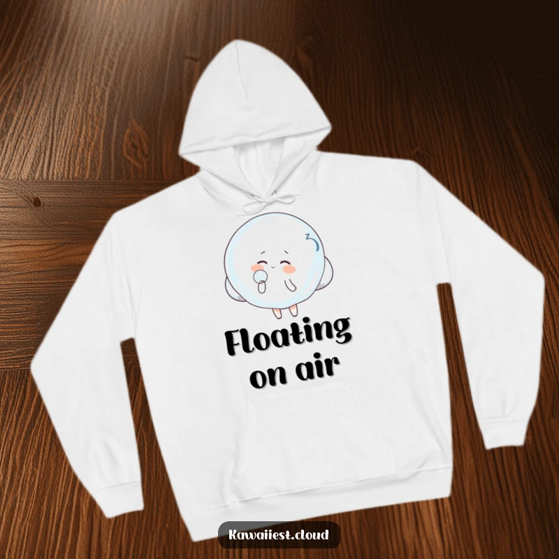 Funny Cloud Hoodie: A soft hoodie featuring a cloud playfully blowing a giant bubble, offering warmth and whimsical charm.