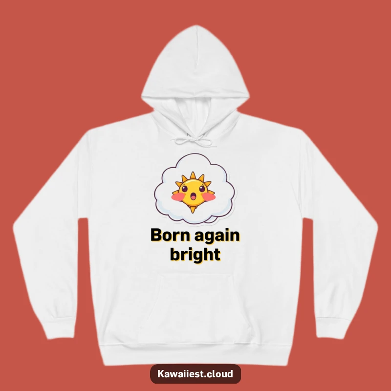 Funny Surprised Cloud Hoodie - Cozy Sunny Character Sweatshirt, Great Gift