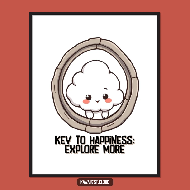 Free Printable Wall Art: Curious Cloud Keyhole, Whimsical Downloadable Decor