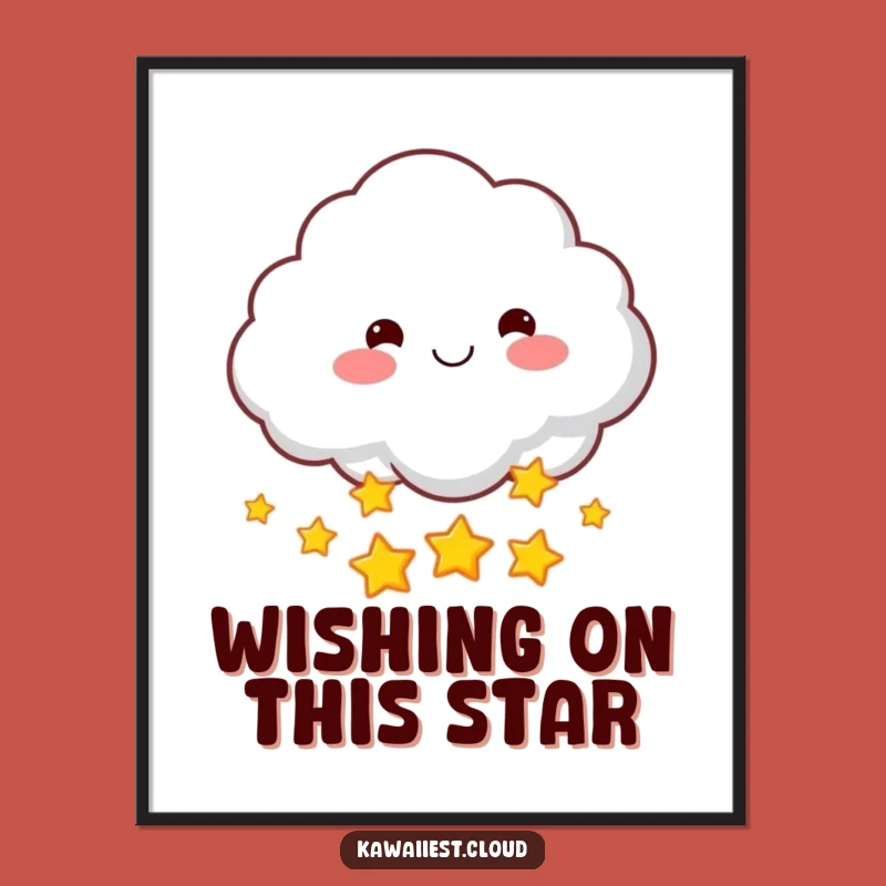 Funny Free Printable Wall Art: Star-Throwing Cloud for a Magical, Downloadable Decor Gift