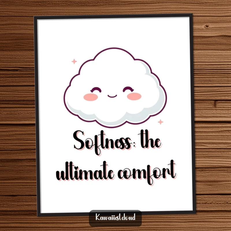 Funny Free Printable Wall Art: A cloud offers a universally comforting and soft appearance, radiating gentle serenity, a peaceful downloadable.