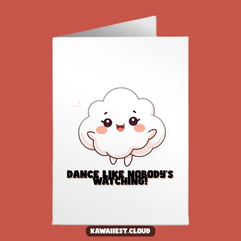 Free Printable Birthday Card: Joyful Dancing Cloud for a Breezy, Funny Downloadable Gift