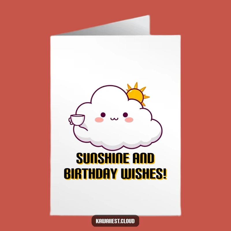 Free Printable Birthday Card: Sunshine Cup Cloud for a Bright, Funny Downloadable Gift