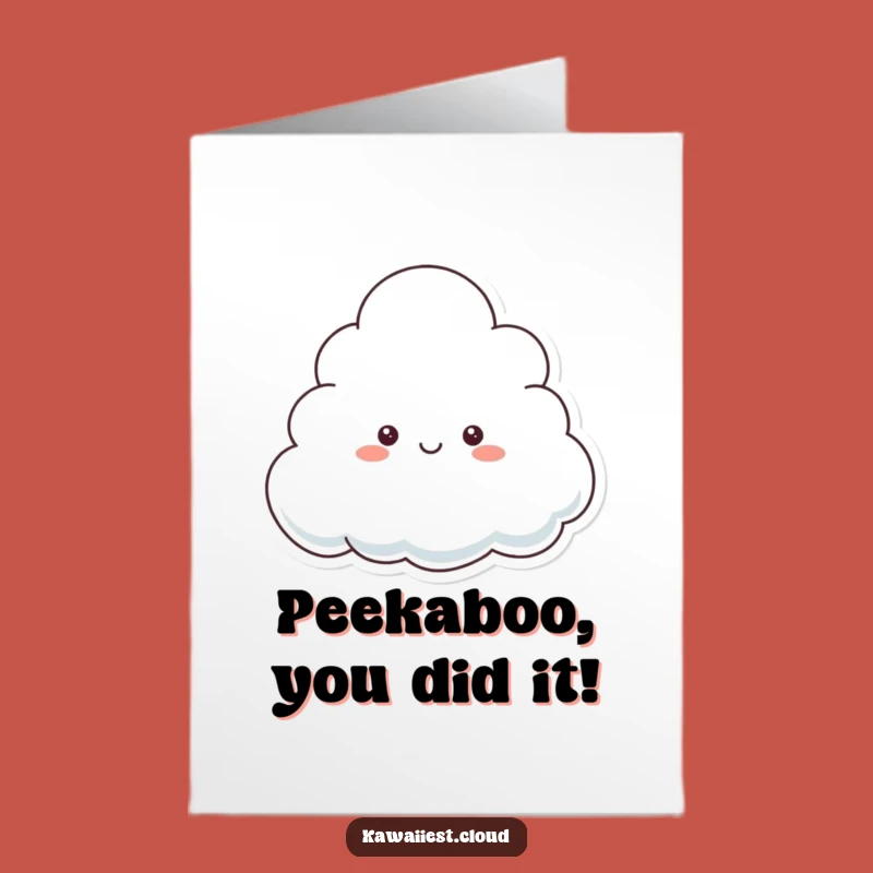 Free Printable Congrats Card: Peek-a-Boo Cloud, Funny Downloadable!