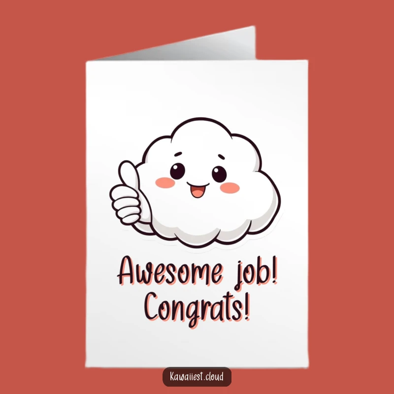 High Five Free Printable Cloud Congrats Card: Awesome Achievement