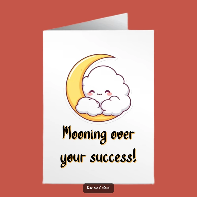 Playful Cloud Moon Free Printable Congrats Card - Charming DIY Downloadable Gift