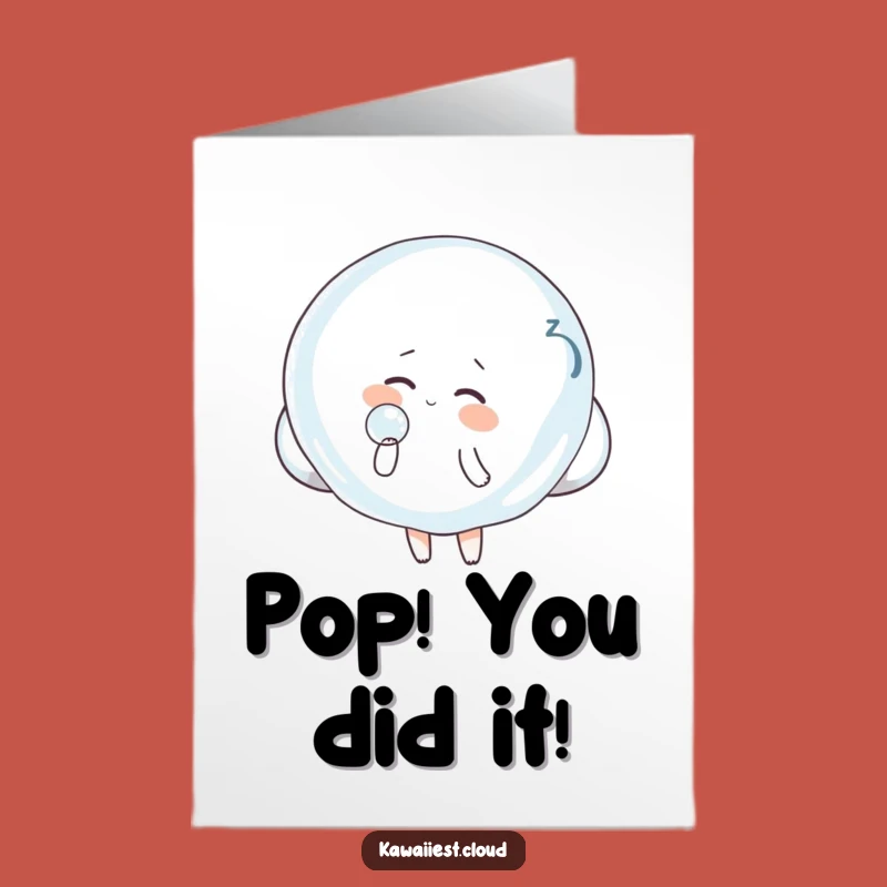Pop of Joy Free Printable Cloud Congrats Card: Success Bubble