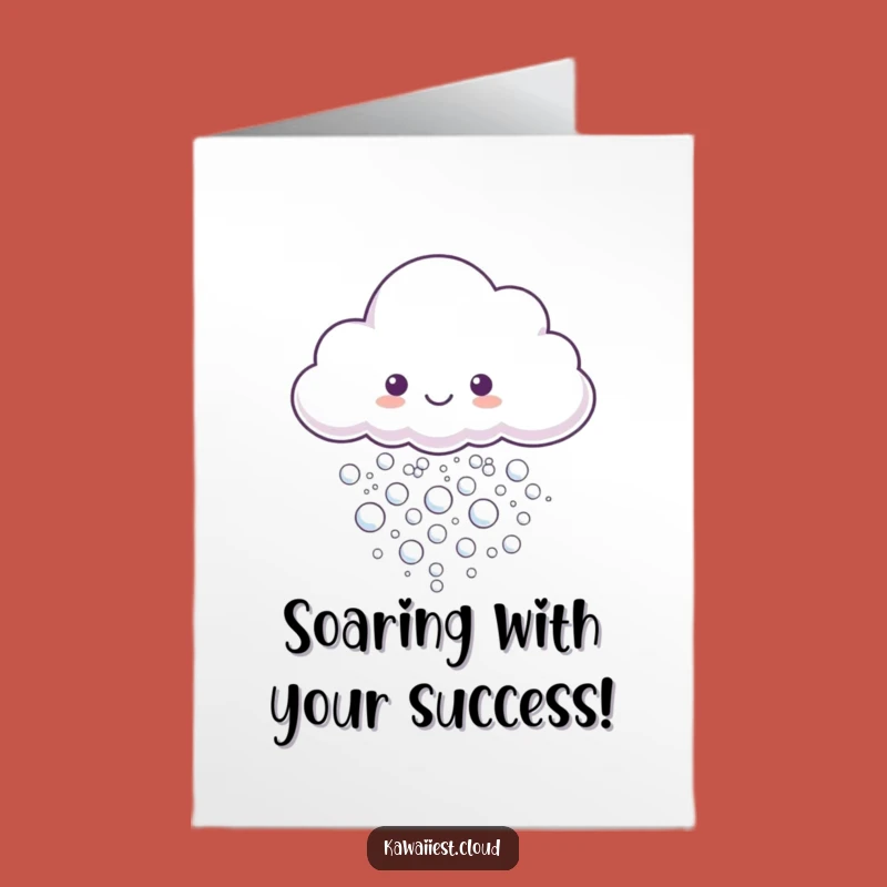 Free Printable Congrats Card: Bubble Cloud, Funny Downloadable Achievement Gift