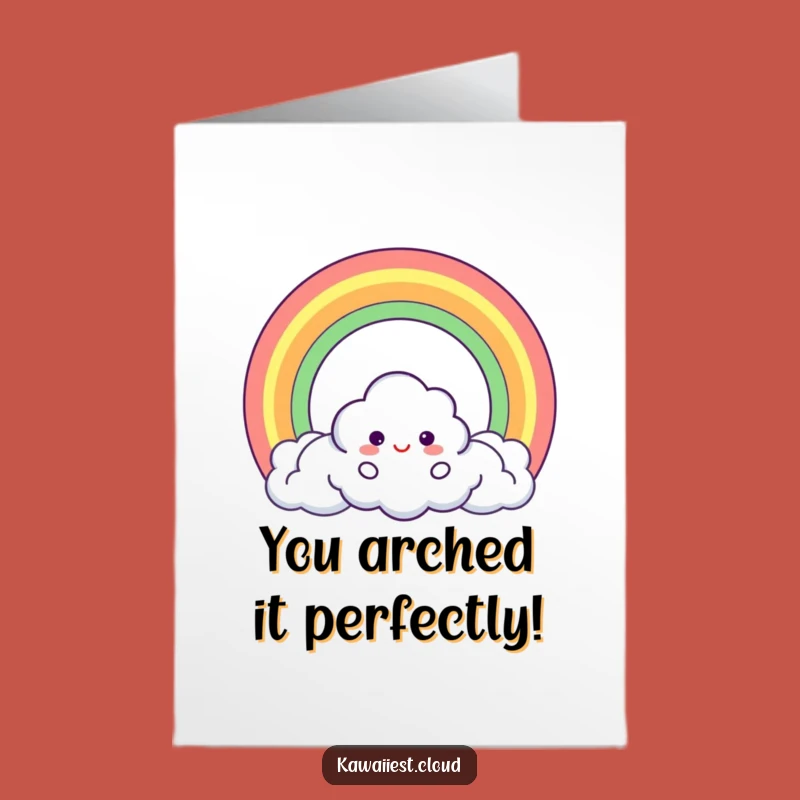 Free Printable Rainbow Congrats Card: Funny Cloud, Downloadable Celebration!