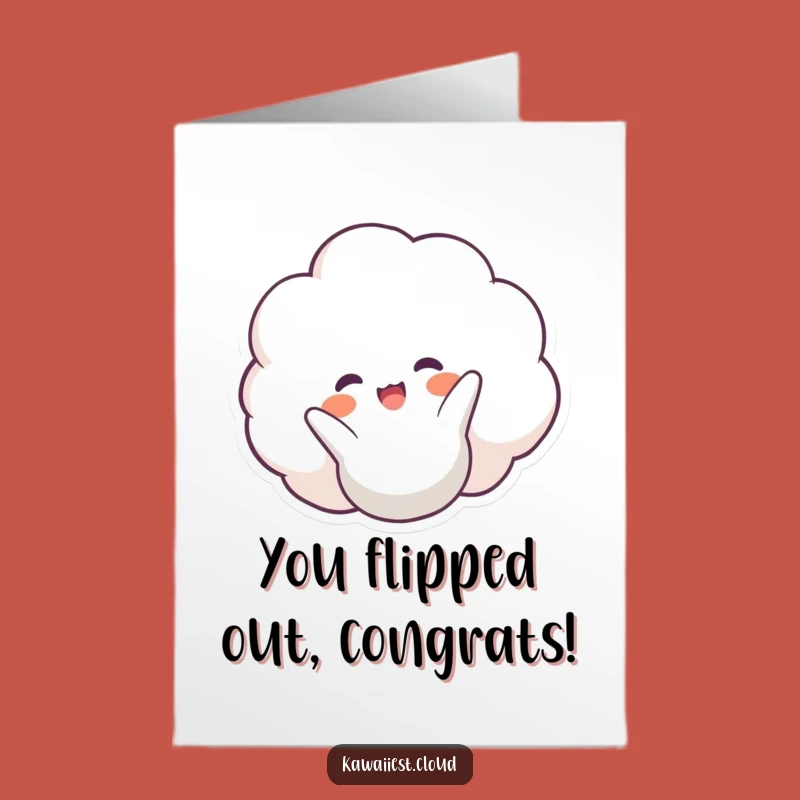 Free Printable Congrats Card: Happy Cloud's Flip, Perfect Downloadable Gift for Celebration