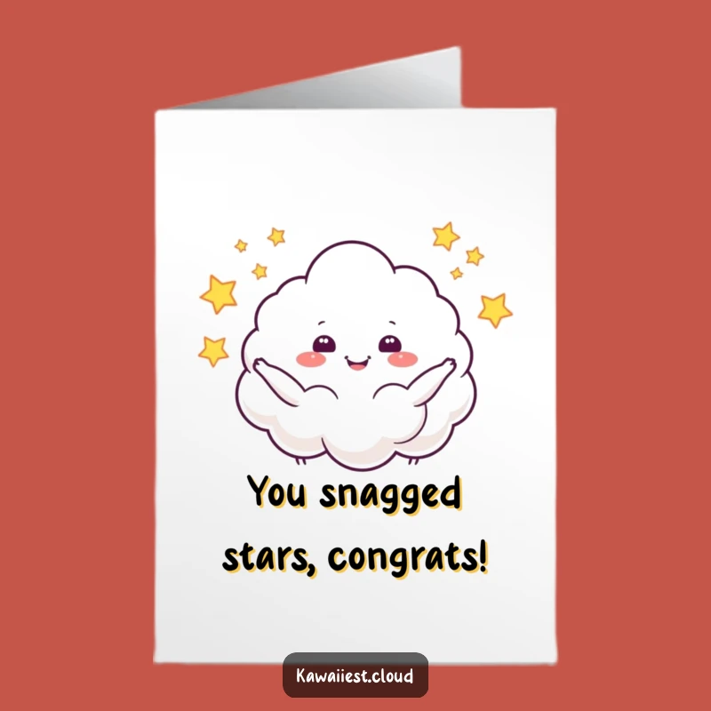 Free Printable Congrats Card: Star Juggler Cloud, Amazing Downloadable Gift!